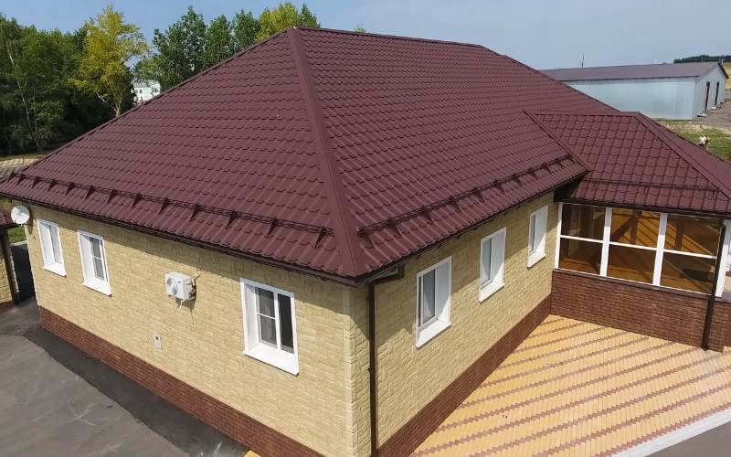 drone image of roof 